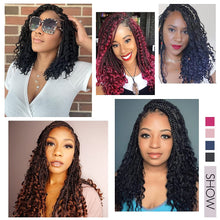 Load image into Gallery viewer, Trinity T1B/30 Goddess Box Braids Crochet with Curly Ends Hair Extension