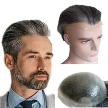 Load image into Gallery viewer, Silver Fox 10&quot;x8&quot; Stright Virgin Human Hair Toupee
