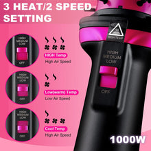 Load image into Gallery viewer, Prima Pink Round Hair Straightening and Curling Dryer Brush