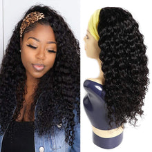 Load image into Gallery viewer, Nia 10 - 28 inches Kinky Curly 10A Grade Deep Wave Human Hair Headband Wig