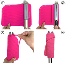 Load image into Gallery viewer, Pink Heat Resistant Mat for Hair Styling Tools, 9&quot; x 6.5&quot;