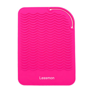 Pink Heat Resistant Mat for Hair Styling Tools, 9" x 6.5"
