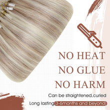 Load image into Gallery viewer, Sandy Blonde #18/613 Human Hair Micro Link Hair Extensions