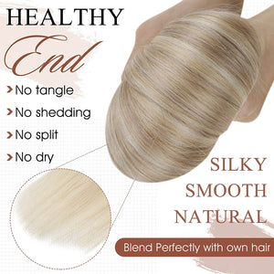 Sandy Blonde #18/613 Human Hair Micro Link Hair Extensions