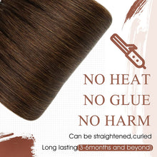 Load image into Gallery viewer, Belle Dark Brown Human Hair Micro Link Hair Extensions