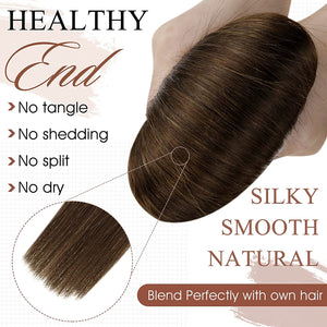 Belle Dark Brown Human Hair Micro Link Hair Extensions