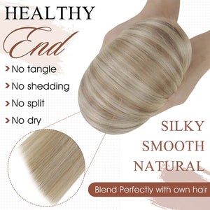 Platinum & Blonde Highlights #17/23 Human Hair Micro Link Hair Extensions