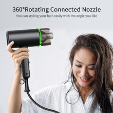 Load image into Gallery viewer, Ionic Professional Black Foldable Hair Blow Dryer with Negative Ions