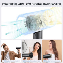 Load image into Gallery viewer, Ionic Professional Black Foldable Hair Blow Dryer with Negative Ions