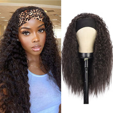 Load image into Gallery viewer, Tiana Dark Brown 20 Inches Pure Human Hair Curly Headband Wig