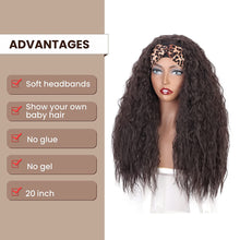 Load image into Gallery viewer, Tiana Dark Brown 20 Inches Pure Human Hair Curly Headband Wig