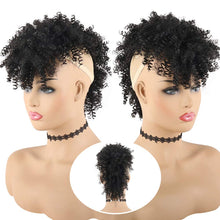 Load image into Gallery viewer, Midnight Black Afro Jerry Curly Mohawk Synthetic Hair Wig