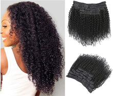 Load image into Gallery viewer, Kinky Curly Simone 10-24 Inches 10 PCs Curly Clip-in Human Hair Extension