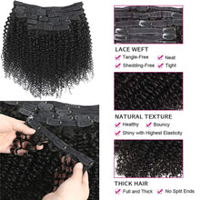 Load image into Gallery viewer, Simone 10-24 Inches 10 PCs Curly Clip-in Human Hair Extension