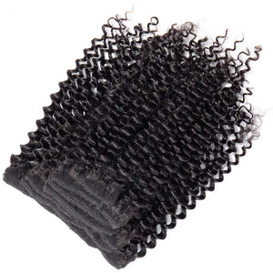 Black Double Weft Kinky Curly Ari Human Hair Clip-In Extensions