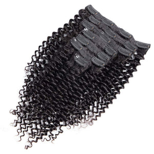 Ari Human Hair Double Weft Curly Clip-In Extensions