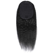 Load image into Gallery viewer, Selena 10-18 Inches Black Kinky Straight Ponytail Human Hair Extension