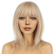 Load image into Gallery viewer, Blush Pink Short Synthetic Bang Wig