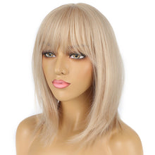 Load image into Gallery viewer, Blush Pink Short Synthetic Bang Wig