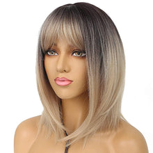Load image into Gallery viewer, Dirty Blonde Shoulder Length Straight Synthetic Bang Wig