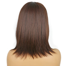 Load image into Gallery viewer, Christina Dark Brown Straight Synthetic Bang Wig