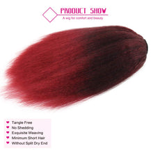 Load image into Gallery viewer, Laila Red Ombre 14 Inches Yaki Straight Synthetic Hair Clip-In Ponytail