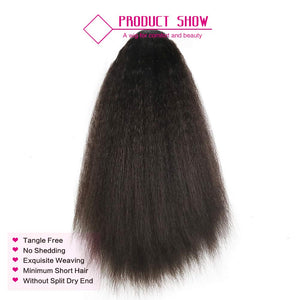 Jada Dark Brown Yaki Straight Synthetic Hair Clip-In Ponytail