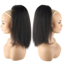 Load image into Gallery viewer, Laila Black Yaki Straight Synthetic Hair Clip-In Ponytail