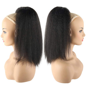 Laila Black Yaki Straight Synthetic Hair Clip-In Ponytail