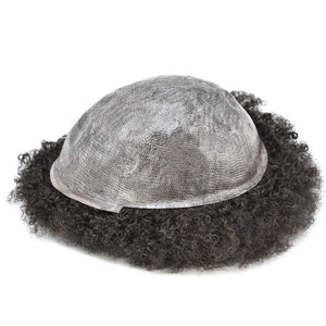 Marquis 6-10mm Human Hair Afro Curly Toupee