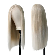 Load image into Gallery viewer, Platinum Blonde Straight Synthetic Lace Front Wig