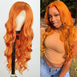 Ginger Long & Wavy Middle Part Lace Front Wig