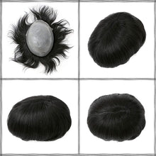 Load image into Gallery viewer, Unleash #1 Jet Black Wavy 100% European Human Hair Toupee