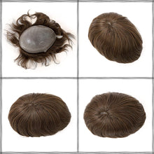 Load image into Gallery viewer, Elijah Dark Brown Wavy 100% European Human Hair Toupee