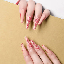 Load image into Gallery viewer, Red Dragon Coffin Shape Press On Nails