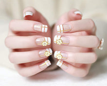 Load image into Gallery viewer, Floral French Manicure Press On Nails