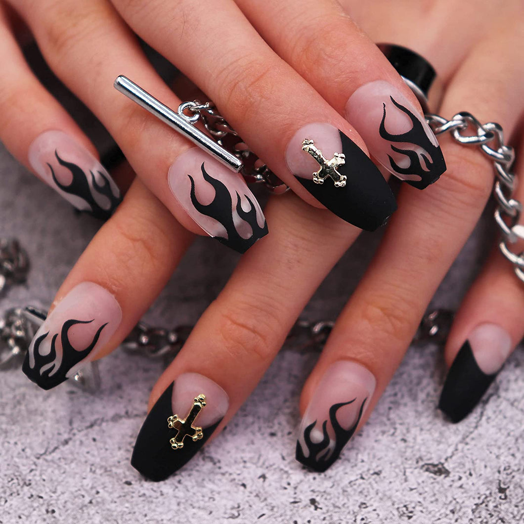 Fire & Flames Press On Nails