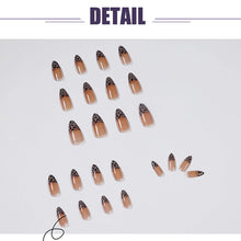 Load image into Gallery viewer, Brown &amp; Leopard Print Almond Shape Press On Nails