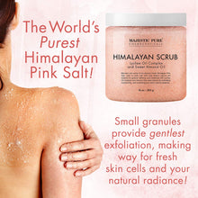 Load image into Gallery viewer, Pure Himalayan Salt Exfoliating Body Scrub with Lychee Oil for Deep Cleansing and Moisturizing, 10 oz