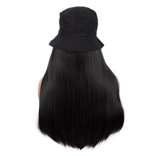 Load image into Gallery viewer, Eileen Black 24 Inch Straight Synthetic Hat Wig