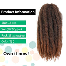 Load image into Gallery viewer, Phoenix T30 18&quot; Synthetic Fiber Marley Braid Hair Extension