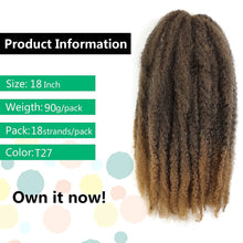 Load image into Gallery viewer, Zari T27 Brown &amp; Blonde Mix Synthetic Marley Braid Hair Extension