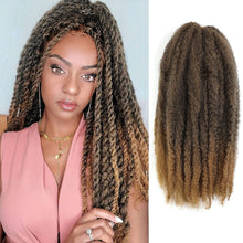 Load image into Gallery viewer, Zari T27 Brown &amp; Blonde Mix Synthetic Marley Braid Hair Extension
