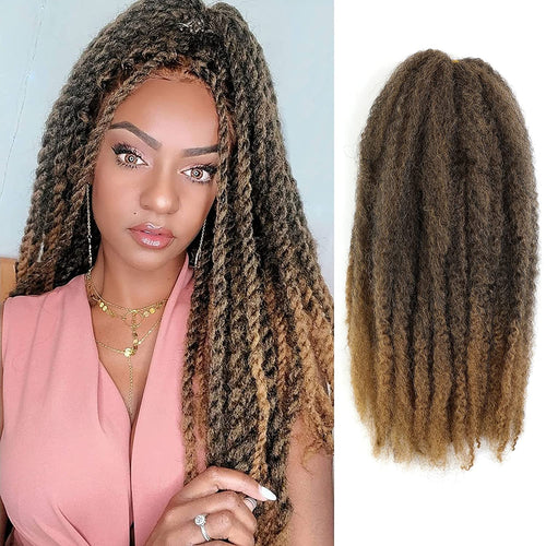 Zari T27 Brown & Blonde Mix Synthetic Marley Braid Hair Extension