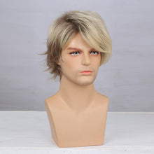 Load image into Gallery viewer, Blonde With Highlights Layered Austin Synthetic Men&#39;s Wig