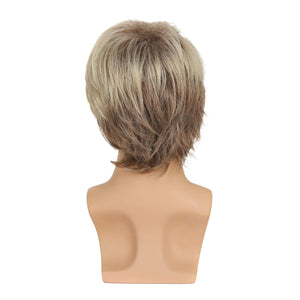 Blonde With Highlights Layered Austin Synthetic Men's Wig