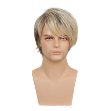 Load image into Gallery viewer, Blonde With Highlights Layered Austin Synthetic Men&#39;s Wig