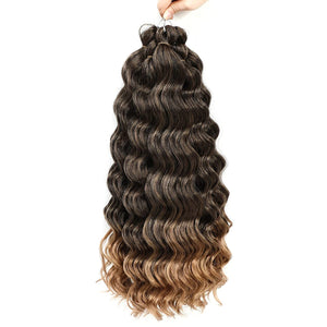 Kelly T27 Water Wave Ombre Crochet Synthetic Hair Extensions