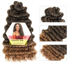 Load image into Gallery viewer, Kelly T27 Water Wave Ombre Crochet Synthetic Hair Extensions