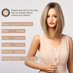 Madison Blonde Ombre Synthetic Bob Wig